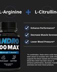 Andro400 Max Natural T Support Supplement for Men - 180 Count