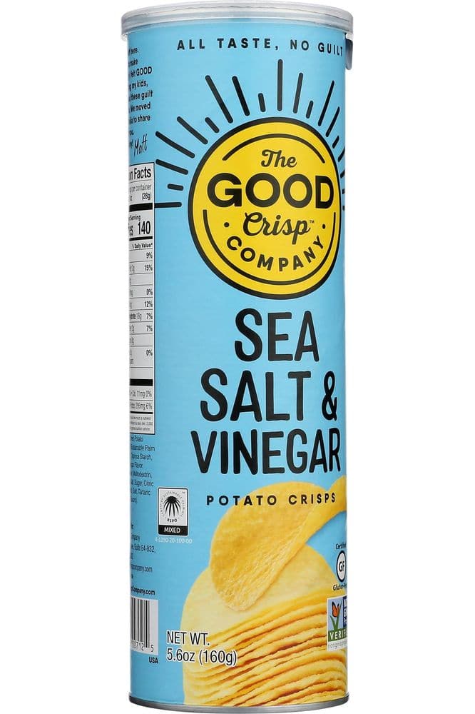 The Good Crisp Company, Potato Crisps Sea Salt Vinegar, 5.6 Ounce