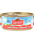 Gefen Solid White Albacore Tuna in Water 6oz 6 Pack Kosher for Passover