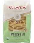 Colavita Pasta - Organic Roman Rigatoni, 1 Pound - Pack of 20