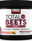 FORCE FACTOR Total Beets Beet Root Powder with Energy, NO3-T® Nitrates to Support Circulation, Blood Pressure, Blood Flow, and Stamina - Plus Green Tea Extract. A Superfood Supplement, 30 Servings