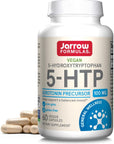 Jarrow Formulas 5-HTP - 60 Veggie Capsules - Supports Melatonin Production & Serotonin Synthesis - Dietary Supplement May Support Mental Health & Sleep - 60 Servings (Packaging may vary)