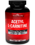 Divine Bounty Acetyl L-Carnitine Capsules 1200mg Per Serving - L Carnitine Supplement 120 Vegetarian Capsules