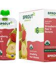 Sprout Strawberry Pear Banana Organic Baby Food 3.5 oz Pack of 12