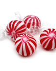 Jumbo Mint Balls Peppermint Hard Candy  Bulk 2 Pounds About 75 Count  Individually Wrapped