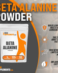 BULKSUPPLEMENTS.COM Beta Alanine Powder - Beta Alanine Pre Workout, Beta Alanine 3000mg - Beta Alanine 500g, Beta Alanine Bulk - Unflavored, Pure & Gluten Free, 3g per Serving, 500g (1.1 lbs)