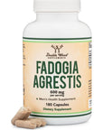 Fadogia Agrestis 600mg Per Serving (180 Capsules) Powerful Extract to Support Athletic Performance, Test Booster for Muscle Growth (Manufactured and Third Party Tested in The USA) by Double Wood