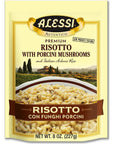 Alessi Autentico Premium Seasoned Risotto Italian Arborio Rice Easy to Prepare 8oz Porcini Mushroom Pack of 6