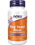 NOW Supplements, Red Yeast Rice with CoQ10, plus Milk Thistle & Alpha Lipoic Acid, 60 Veg Capsules