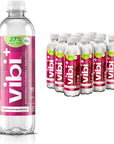 Vibi Blueberry Pomegranate Acai Prebiotic Water  Digestive Health Support  Sugar Free High Fiber Flavored Drink  Keto Vegan Healthy Low Carb  169 fl oz  Pack of 12