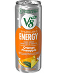 V8 Energy Sparkling Orange Pineapple Juice Energy Drink 115 fl oz Can