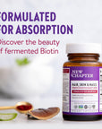 New Chapter Biotin Supplement, Vegan Hair Skin and Nails Vitamins with Fermented Biotin + Astaxanthin - 60 Count