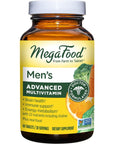 MegaFood Men's Advanced Multivitamin for Men - Doctor -Formulated - Choline, Vitamin B12, Vitamin D, Vitamin C & Zinc - Brain Health & Immune Support - Non-GMO - Vegetarian - 60 Tabs (30 Servings)