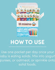 Lil Mixins Early Allergen Introduction Powder, Daily Mix | Peanut, Egg, Cashew, Walnut, Almond, Soy, Sesame Mix-Ins for Infants & Babies 4-12 Mon. Old, 1 Month Supply