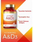 Carlyle Vitamin A and D Supplement | 400 Softgels | 1500 mcg Vitamin A and 400 IU Vitamin D3 | Non-GMO, Gluten Free