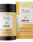 Winged Rise Up Gummies | Energy & Brain Boost Supplement | Natural Caffeine, Ashwagandha & B12 for Energy | Nootropics Alpha-GPC, Lion’s Mane & Huperzine A for Focus | Pineapple Flavor (30 Servings)