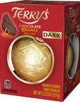 Terrys Chocolate Orange Dark Chocolate 553 oz  Stocking Stuffer and Party Favor  Break Apart Chocolate Ball with Real Orange Oil  Holiday Favorite