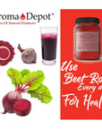 Beet Root Powder 5 lb. by Aroma Depot Raw & Non-GMO I Vegan & Gluten Free I Nitric Oxide Booster I Boost Stamina and Increases Energy I Immune System Booster I 100% Natural