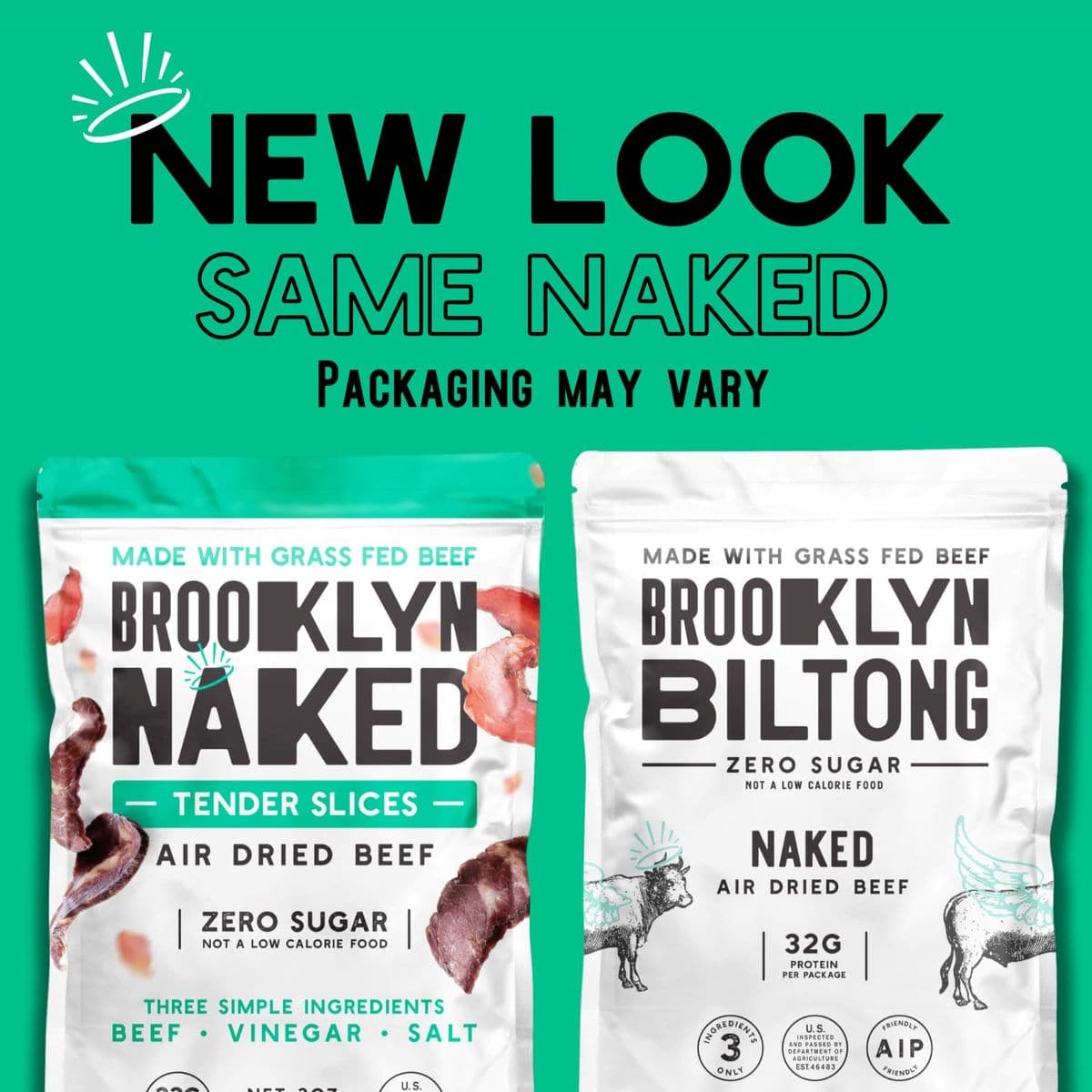 Brooklyn Biltong  CARNIVORE Snack Air Dried Grass Fed Beef South African Beef Jerky  AIP Approved Paleo Keto Gluten Free Only Salt Water and Vinegar Made in USA  16 oz Bag