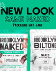 Brooklyn Biltong  CARNIVORE Snack Air Dried Grass Fed Beef South African Beef Jerky  AIP Approved Paleo Keto Gluten Free Only Salt Water and Vinegar Made in USA  16 oz Bag