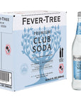 Fever Tree Club Soda  Premium Quality Mixer  Refreshing Beverage for Cocktails  Mocktails Naturally Sourced Ingredients No Artificial Sweeteners or Colors  500 ML Bottles  Pack of 8