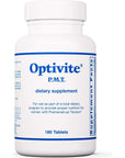 Optimox Optivite PMT - Multivitamin and Multimineral Dietary Supplement for Women with Premenstrual Syndrome (PMS) - With Magnesium, Biotin, Zinc, and Vitamin C and D3 - 180 Tablets