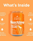 Drink Simple Sparkling Maple Water 12 Pack Orange Cream Flavor  Electrolyte Hydration Natural Prebiotics No Added Sugar GlutenFree 12 oz Cans