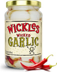 Wickles Pickles Wicked Garlic 6 Pack  Spicy Pickled Garlic Cloves  Slightly Tangy Definitely Spicy Wickedly Delicious 12 oz Each