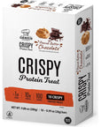 Genius Gourmet Crispy Protein Treat Chocolate Peanut Butter Keto Snack Low Carb Low Sugar  Gluten Free Protein Snacks for Adults 10G of Whey Protein per Protein Bar 5 Net Carbs 10 CT