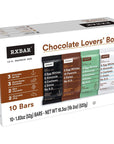 RXBAR Protein Bars, 12g Protein, Gluten Free Snacks, Chocolate Lovers Variety Pack, 4 Flavors (10 Bars)