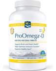 Nordic Naturals ProOmega-D, Lemon Flavor - 180 Soft Gels - 1280 mg Omega-3 + 1000 IU D3 - High-Potency Fish Oil - EPA & DHA - Brain, Eye, Heart, Joint, & Immune Health - Non-GMO - 90 Servings