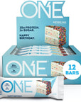 ONE Protein Bars, Birthday Cake, Gluten Free Protein Bars with 20g Protein and only 1g Sugar, Guilt-Free Snacking for High Protein Diets, 2.12 Oz, 12 Count