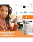 Kate Naturals Heavy Cream Powder for Coffee  Heavy Whipping Cream 12oz Powdered Heavy Cream for Sour Cream Powder Butter Clotted Cream and Whipped Cream Instant Creamer for Coffee  Keto