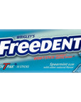 Wrigleys Freedent Gum Plen T Packs Spearmint 15 ct Pack of 8F