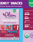 Plum Organics | Teensy Fruit Snacks | Organic Toddler & Kids Snacks | Berry | 0.35 Ounce Snack (40 Total) Packaging May Vary