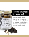 Truffletopia  Summer Truffle Slices  Black Truffle Carpaccio made of Real Italian Truffles  Luxury Topping or Gourmet  Ready to Eat  Alternative to Fresh Truffles  18 Oz