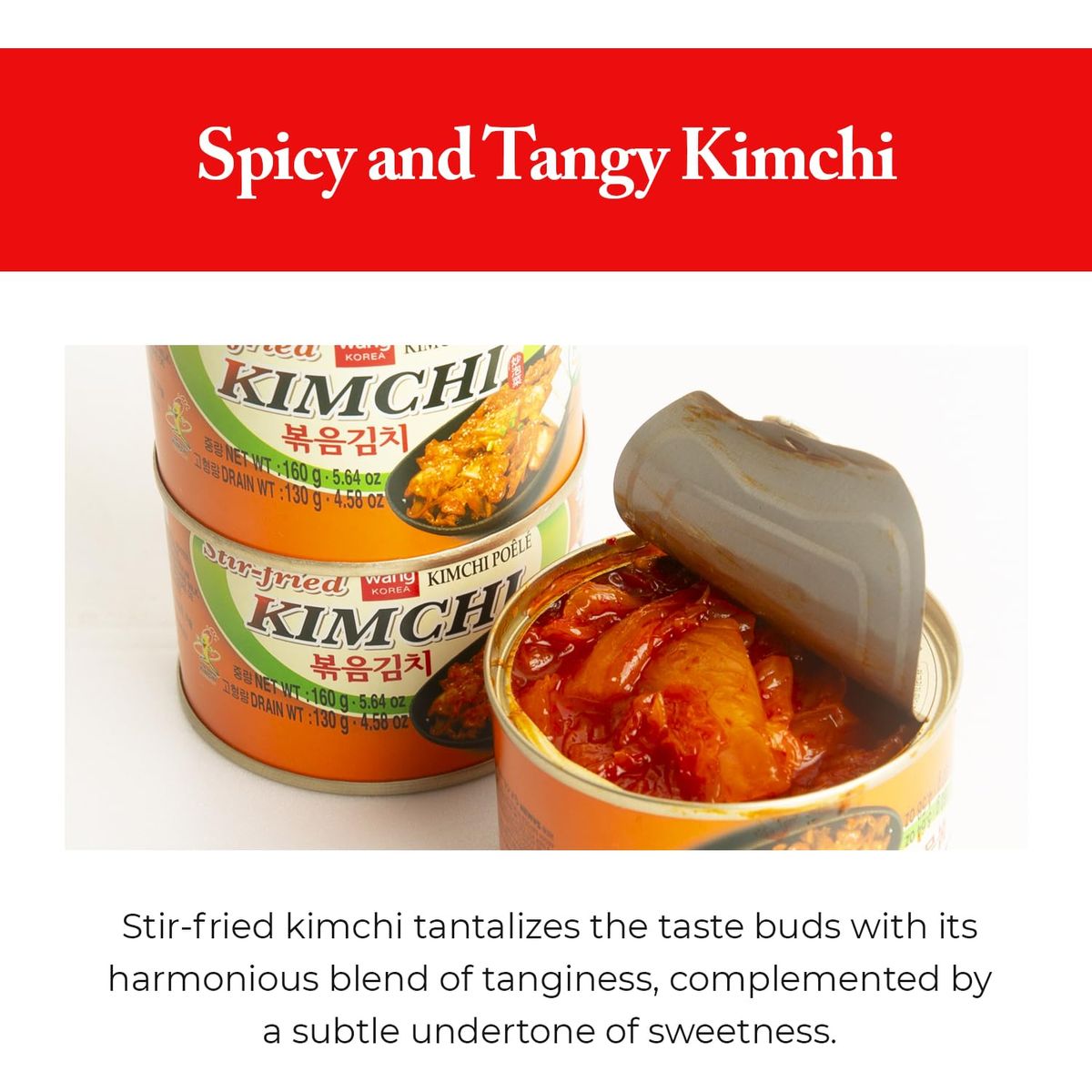 Wang Korean Canned StirFried Kimchi 564 Ounce Pack of 12