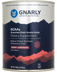 Gnarly Nutrition, BCAA Pre and Mid Workout Supplement to Reduce Muscle Soreness, Caffeinated, Berry Lemonade, 30 Servings