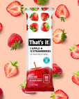 That's it. Apple + Strawberry 100% Natural Real Fruit Bar, Best High Fiber Vegan, Gluten Free Healthy Snack, Paleo for Children & Adults, Non GMO No Sugar Added, No Preservatives Energy Food (12 Pack)