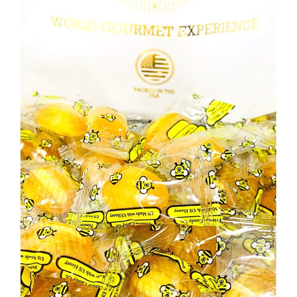 SweetGourmet Double Honey Bee Filled Hard Candy  1 Pound