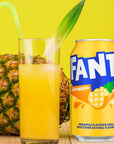 Fanta Fruit Flavored Soft Drink  Pineapple Orange Strawberry and Grape Flavors  Bundled by Louisiana Pantry Pineapple 12 Pack