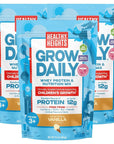 Healthy Height Grow Daily 3 Protein Powder (Vanilla) Pack of 3