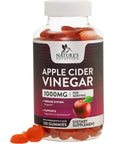 Apple Cider Vinegar Gummy Vitamins for Detox & Cleanse 1000mg - Gelatin-Free, Vegan, Non-GMO ACV Gummies, Made with Beet Root & Essential Vitamin B12 for Energy - Natural Apple Flavor - 120 Gummies