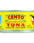 Cento Solid Packed Tuna In Olive Oil 3 oz Pack of 12