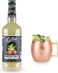 Collins Moscow Mule Mix Made With Lime Juice and Real Sugar With Natural Flavors Classic Cocktail Recipe Ingredient Bartender Mixer Drinking Gifts Home Cocktail bar 32 fl oz