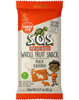 S.O.S. Fruit Snack Pack of 10 - Peach Fruit Snacks, 100% Fruit, Vegan Snacks with Pop Out Puzzle