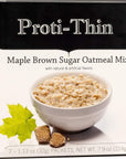 ProtiThin  High Protein Maple Brown Sugar Oatmeal Instant Diet Meal Replacement 15g Protein  Low Carb  Low Fat GlutenFree 1 Pack of 7 Servings