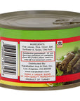 Tazah Dolmas Stuffed Grape Leaves 141oz Turkish Stuffed Leaves Halal Vegetarian Ready to Eat Easy Open Can 400g