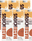 Hazelicious Lightly Sweetened Hazelnut Milk Vegan NonGMO NonDairy and PlantBased Froths Perfectly and BaristaFriendly 32 oz Cartons Pack of 6