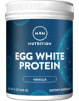 MRM Nutrition Egg White Protein | Vanilla Flavored | 23g Fat-Free Protein | with Digestive enzymes | Highest Biological Value | Clinically Tested | 10 Servings